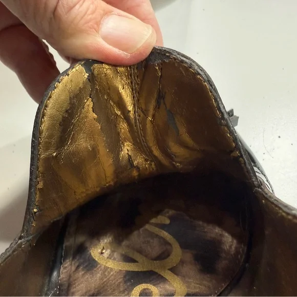 Sam Edelman Black Patent Leather Heels Women’s 9M - Picture 13 of 16